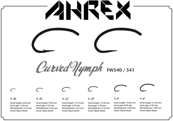 Ahrex FW540 Curved Nymph Hook