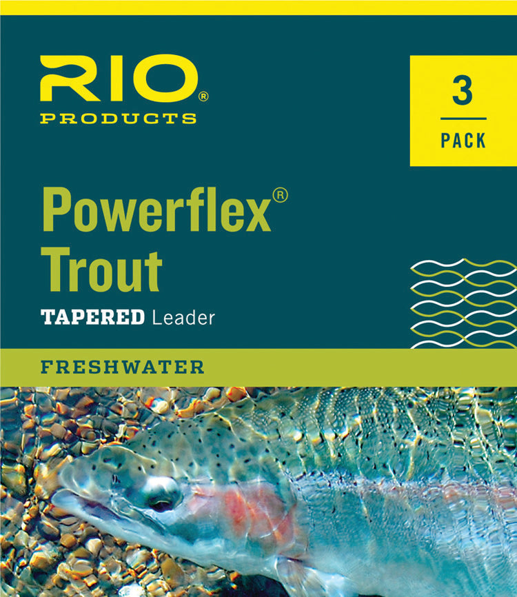 RIO POWERFLEX TROUT 3 PACK LEADERS 9ft 5x